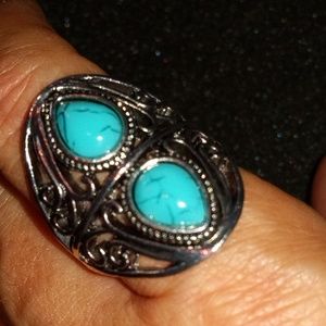 Approx Size 8 Turquoise Ring